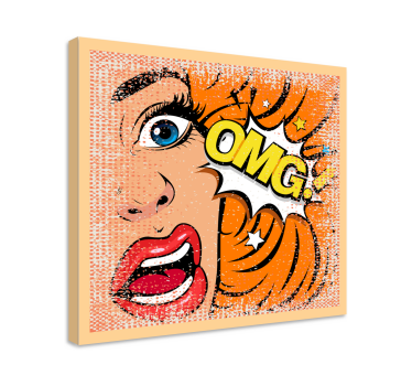 Quadro vintage icona di reazione emotiva - TenStickers