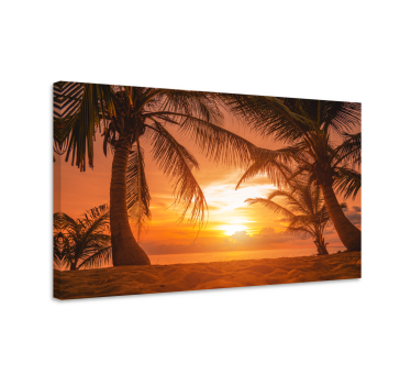 Quadro con palme e tramonto - TenStickers