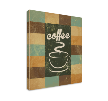 Quadro con frase ispirazione per l'ora del caffè - TenStickers