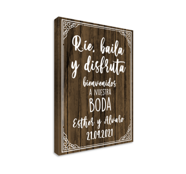 Quadro con frase cartello di benvenuto per matrimonio - TenStickers