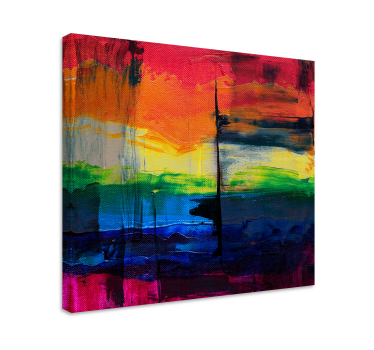 Quadro astratto strisce di colori vivaci - TenStickers