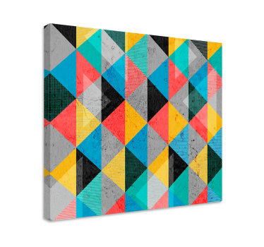 Dipinto geometrico motivo dinamico a diamante - TenStickers