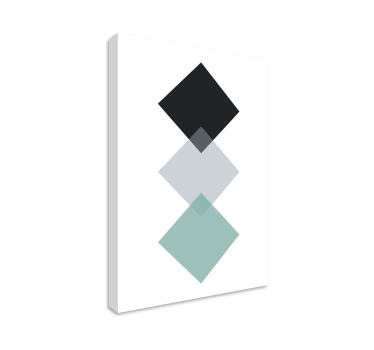 Dipinto geometrico forme di diamante sovrapposte - TenStickers