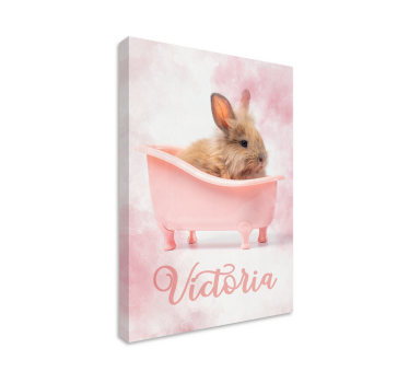 Quadro gatto ritratto di coniglietto carino - TenStickers
