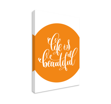 Quadro con frase affermazione di vita ispiratrice - TenStickers