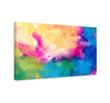 Quadro astratto vortici acquerello vibranti - TenStickers