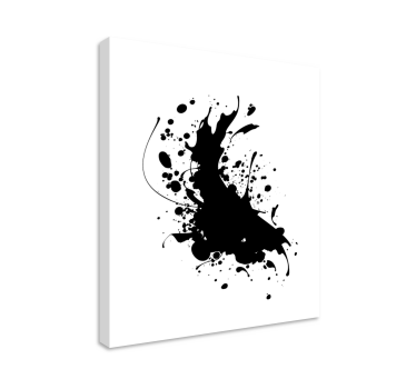 Quadro astratto schizzo nero dinamico - TenStickers