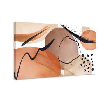 Quadro astratto forme fluide marroni - TenStickers