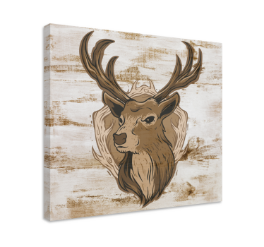 Quadro con cervo stile cartone animato - TenStickers