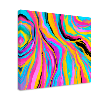 Quadro astratto onde colorate fluttuanti - TenStickers