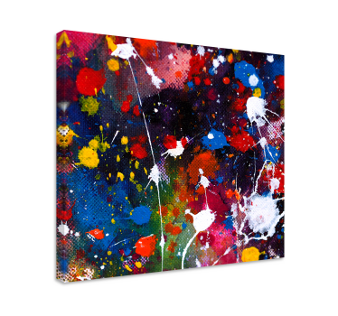 Quadro astratto motivi di schizzi colorati - TenStickers