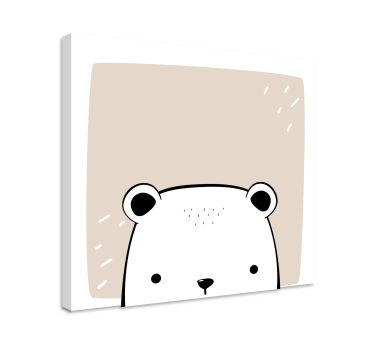 Quadro per neonati Bambino orso polare - TenStickers