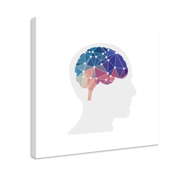 Quadro con frase connessioni di rete cerebrale - TenStickers