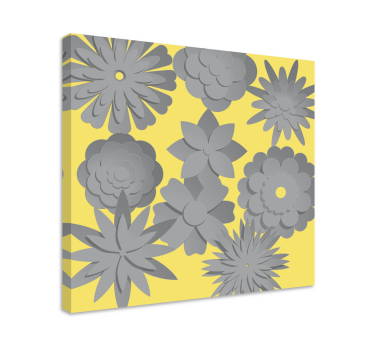 Dipinto fiori sagoma floreale - TenStickers