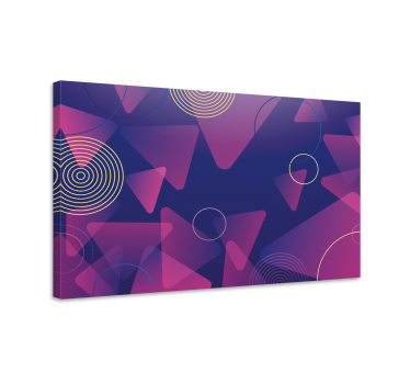 Dipinto geometrico motivo di forme dinamiche - TenStickers