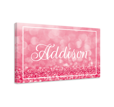 Quadro con nome Fluido sfumato rosa brillante - TenStickers