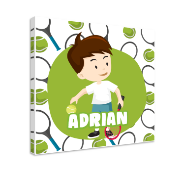 Quadro per bambini pallina da tennis personalizzata - TenStickers