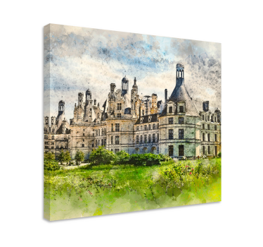 Quadro città e paesi vista architettura château - TenStickers