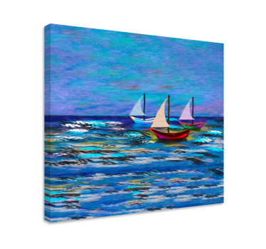 Quadro con barche a vela e mare - TenStickers