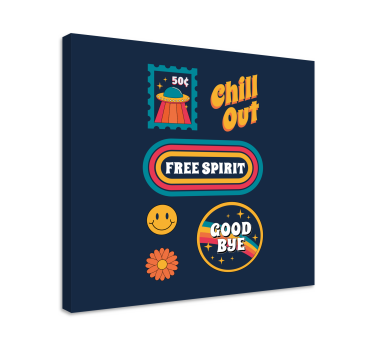 Quadro con testo spirito libero e rilassato - TenStickers