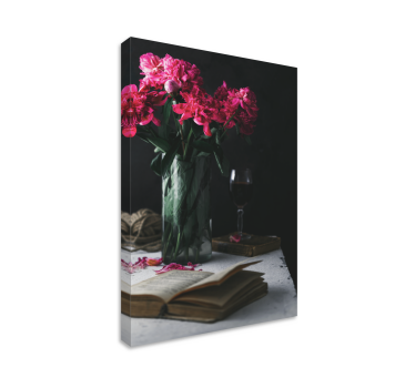 Quadro frutta e natura morta Bicchiere di vino e vaso - TenStickers