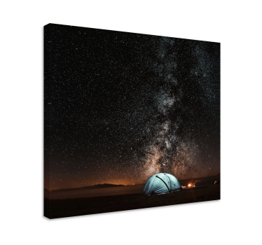 Quadro paesaggio Notte in campeggio in montagna - TenStickers