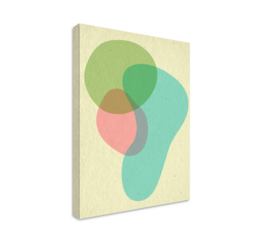 Quadro astratto composizione di forme fluide - TenStickers