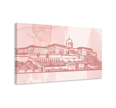 Quadro città e paesi contorno di città storiche - TenStickers