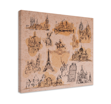 Quadro città e paesi collezione monumenti storici - TenStickers