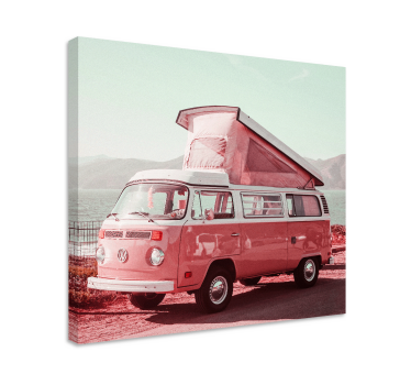 Quadro città e paesi furgone camper vintage - TenStickers