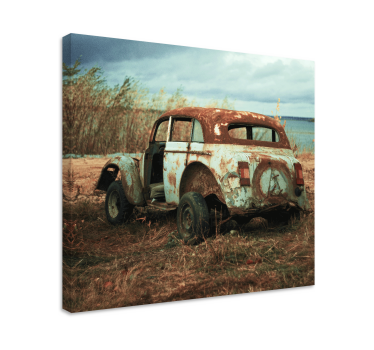 Quadro vintage auto classica arrugginita - TenStickers
