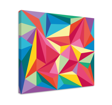 Dipinto geometrico motivo a triangolo colorato - TenStickers