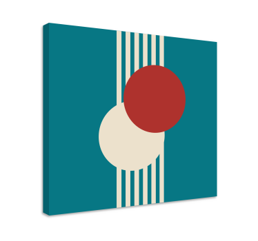 Quadro geometrico Due cerchi arte astratta - TenStickers