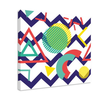 Dipinto geometrico forme geometriche dinamiche - TenStickers