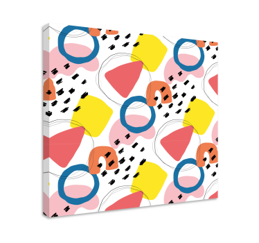 Dipinto geometrico forme astratte colorate - TenStickers