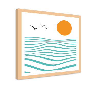 Quadro geometrico Arte astratta del mare - TenStickers