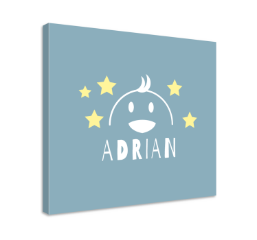 Quadro per bambini faccia di personaggio felice - TenStickers