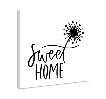Quadro con frase dolce casa tarassaco - TenStickers