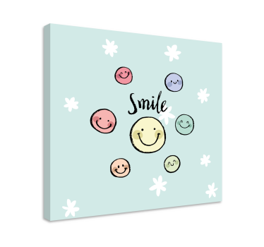Quadro con frase collezione faccina sorridente - TenStickers