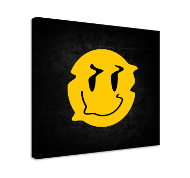 Quadro con testo faccia gioiosa e sorridente - TenStickers