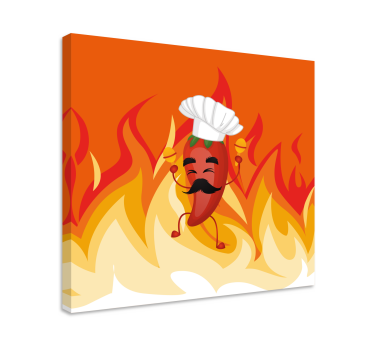 Quadro con testo chef piccante danzerino - TenStickers