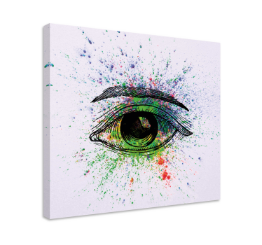 Quadro astratto schizzo di occhio vibrante - TenStickers