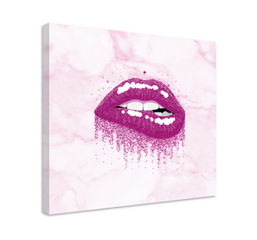 Quadro con testo impronta di bacio splash - TenStickers