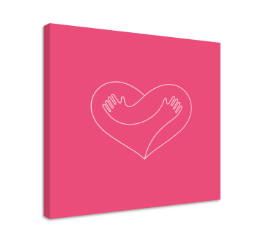 Quadro rustico abbraccio di mani - TenStickers
