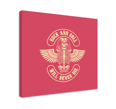 Quadro vintage leggenda rock scheletrica - TenStickers