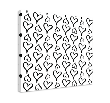 Quadro con frase design a motivo cuori - TenStickers