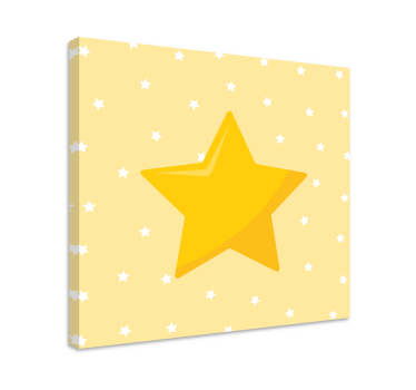 Quadro per bambini Stella classica gialla - TenStickers