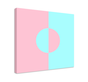 Dipinto geometrico cerchio e divisione - TenStickers