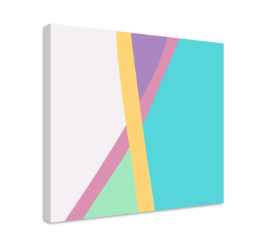 Quadro astratto interazione geometrica colorata - TenStickers