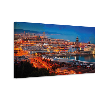 Quadro città e paesi vista di barcellona - TenStickers